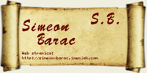 Simeon Barać vizit kartica
